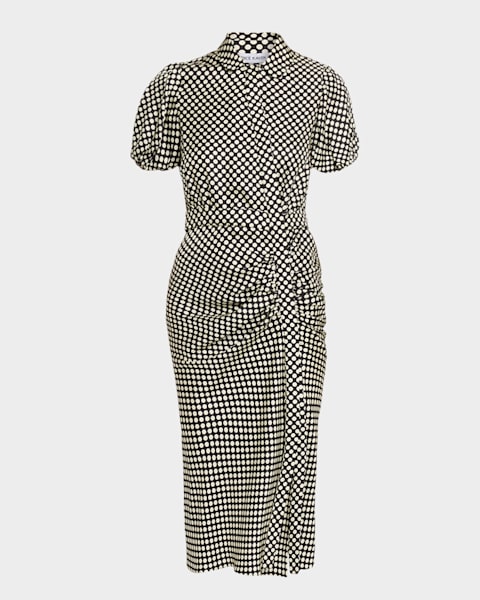 zimmermann black and white dress ZIMMERMANN Daylight Twist Midi Dress | Cream/Black