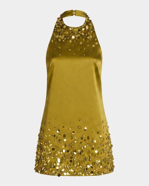 retrofete sydonie sparkly knit mock-neck mini dress Retrofête QuietMonogram