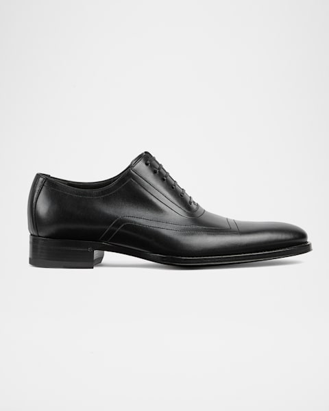 Gucci Men's Adel Double G Leather Oxfords | Neiman Marcus