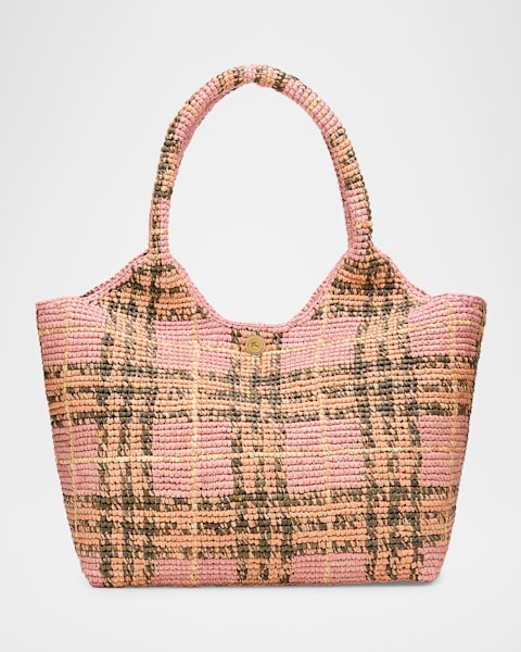 Burberry Check E-Canvas Tote Bag | Neiman Marcus