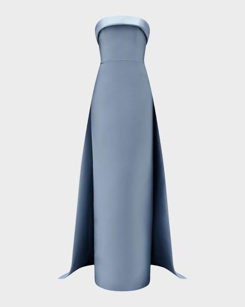 champagne silk formal dress Luxury Strapless Crystal Beaded Evening with Flowing S – SHARONSAID Size:M (15-15.5 / 32-33) Rhinestone Sash Sexy blue prom dress,mermaid Designed to capture attention