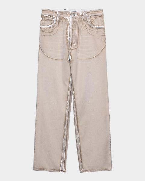 Prada Men's Washed Gabardine Straight-Leg Pants | Neiman Marcus
