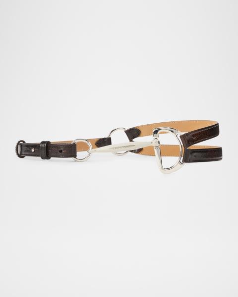 Ralph Lauren Collection Leather Cast Concho Belt | Neiman Marcus