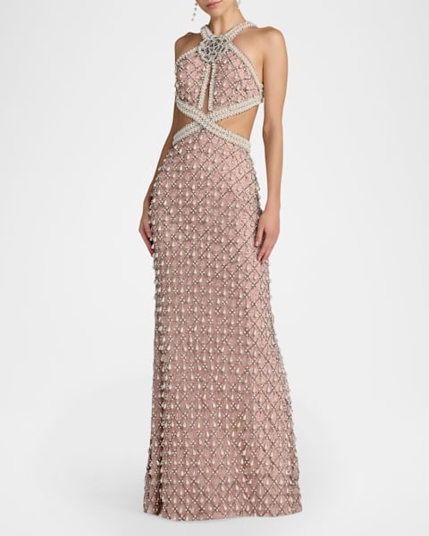 black rhinestone prom dress Black Rhinestone V-Neck Long Formal Dress with Attached Train TP1262 US6 / Black