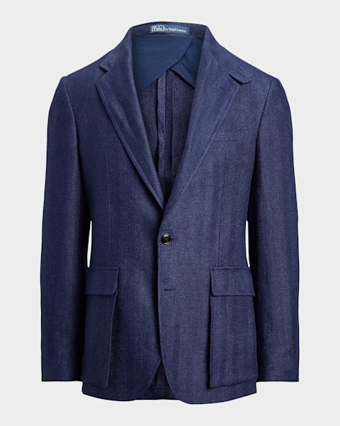 Emporio Armani Men's G Line Super 130s Wool Maxi-Birdseye Sport