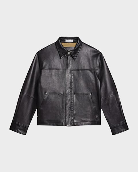 Helmut Lang Men's Classic Leather Jacket | Neiman Marcus