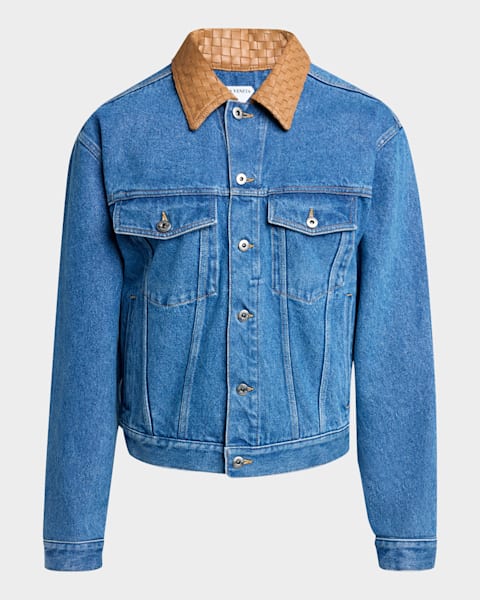 Bottega Veneta Men's Multicolor Check Blouson Jacket | Neiman Marcus