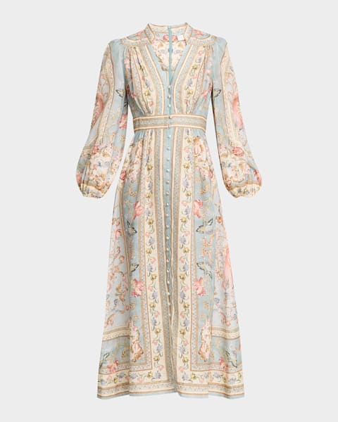Zimmermann Tiggy Belted Lace Ruffle Mini Dress