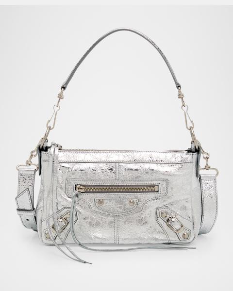 Jil Sander Goji Pillow Laminated Leather Shoulder Bag | Neiman Marcus