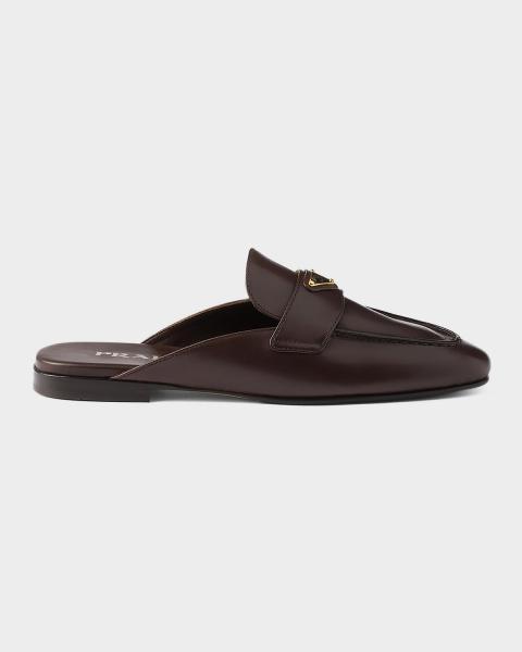 Prada Suede & Shearling Slippers | Neiman Marcus