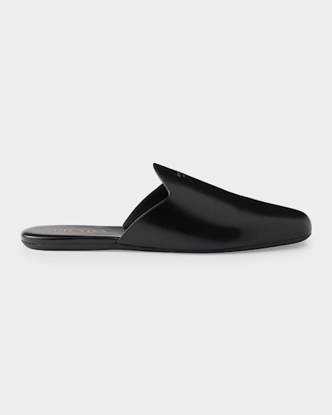 Prada 10mm Leather Mules | Neiman Marcus