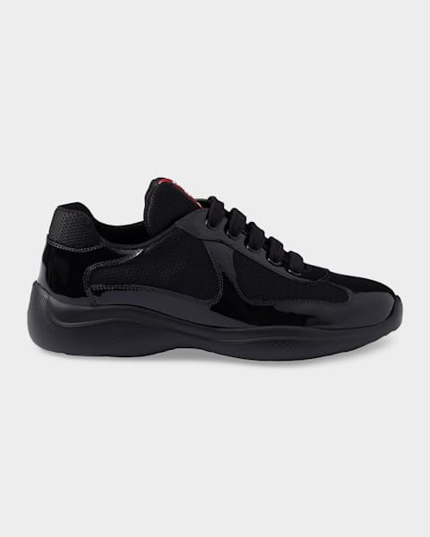 Prada Collapse Crochet Laced Sneakers | Neiman Marcus