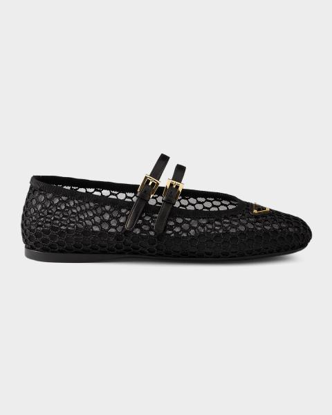 Prada Crochet Ballerina Flats | Neiman Marcus