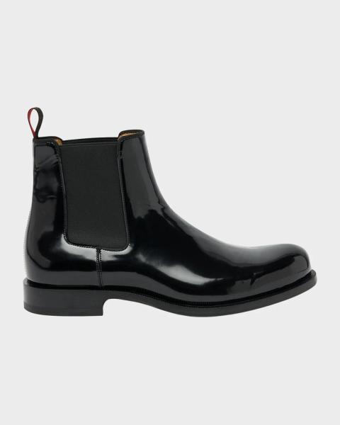 TOM FORD Men's Burnished Leather Chelsea Boots | Neiman Marcus