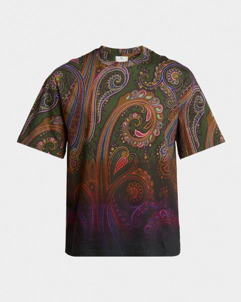 Etro Men's Abstract Floral Crewneck T-Shirt | Neiman Marcus