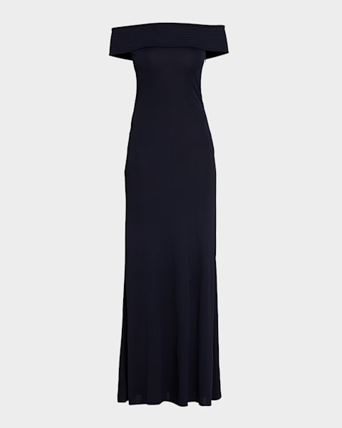 STAUD Cadence Satin Pearly-Strap Maxi Dress | Neiman Marcus