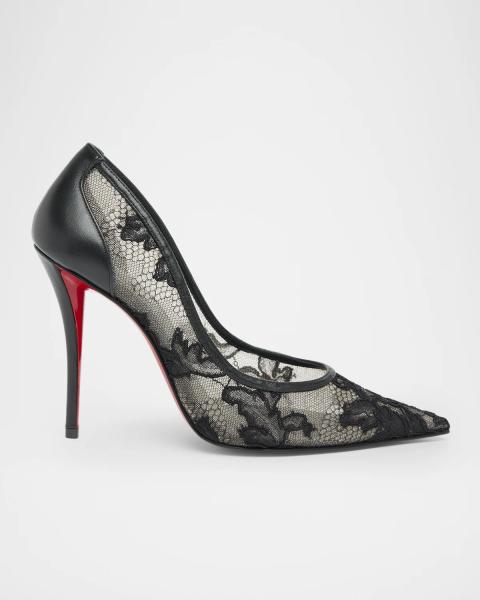Christian Louboutin 120mm Lady Z Patent Leather Peep-Toe Pumps