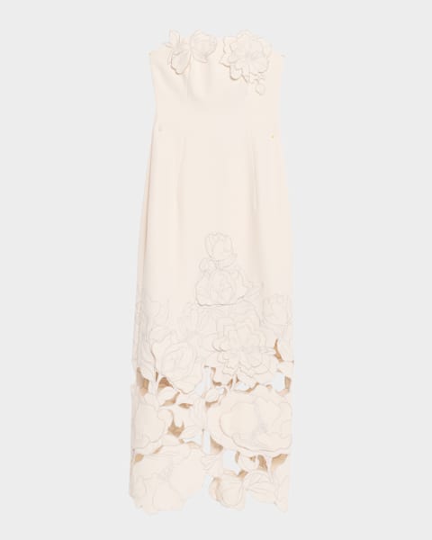 BCBG Strapless Lace & Jersey Gown | Neiman Marcus
