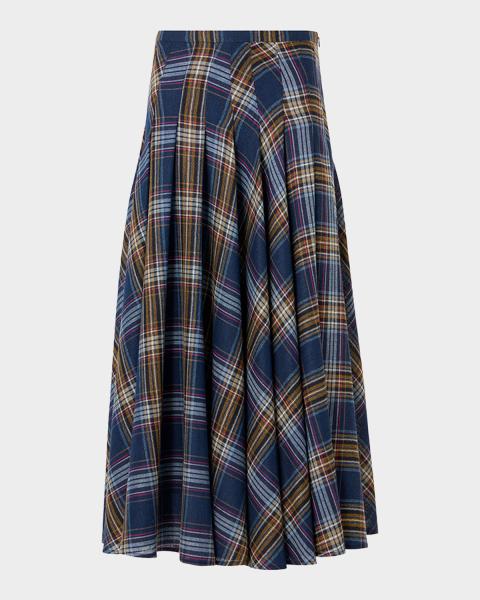 Vince Trellis Plaid Pencil Skirt | Neiman Marcus
