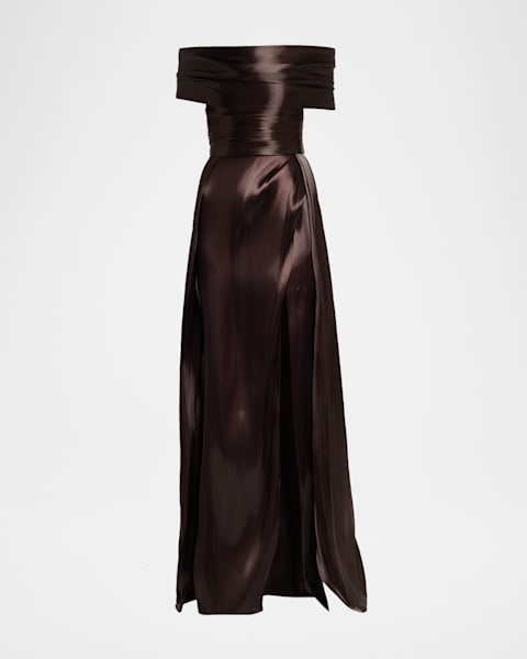 Herve Leger Jocelyn Pleated Strappy Bandage Gown | Neiman Marcus