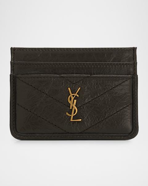 Saint Laurent Patent Leather Card Case | Neiman Marcus