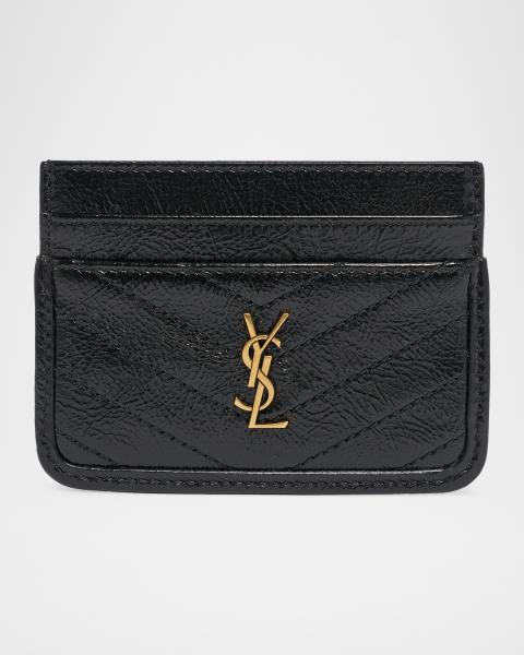Givenchy Men's Leather V-Cut Card Holder | Neiman Marcus