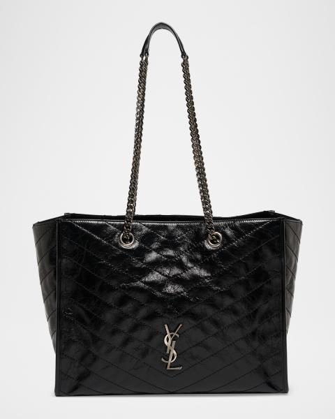 Saint Laurent YSL Chevron Quilted Leather Crossbody Bag | Neiman