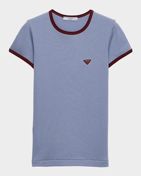 Prada Striped Jersey T-Shirt | Neiman Marcus