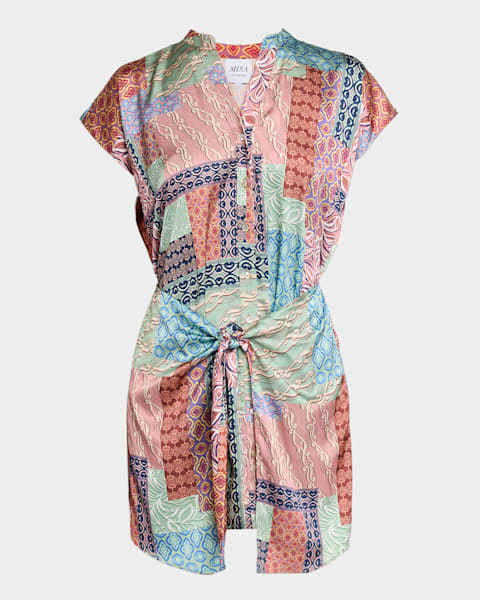 skyla loungewear knit wrap dress SIMKHAI Skyla Loungewear Knit Wrap Dress
