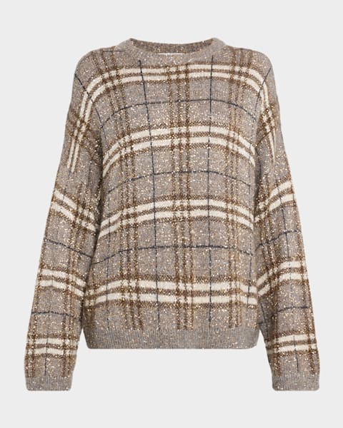 Brunello Cucinelli Ribbed Knit Cotton Sweater | Neiman Marcus