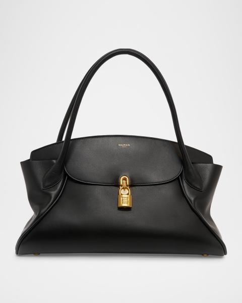 Loro Piana Cabas Sesia Canvas & Leather Bag | Neiman Marcus