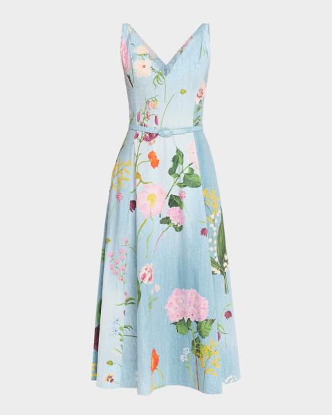 rialto floral chiffon maxi dress LoveShackFancy Asymmetric Ruffle SHEIN SXY Mini Open In Stock FIT About 59 from Color:Palazzo On Cloud Nine