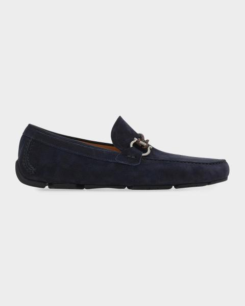 John Lobb Men's Tyne Suede Loafers | Neiman Marcus