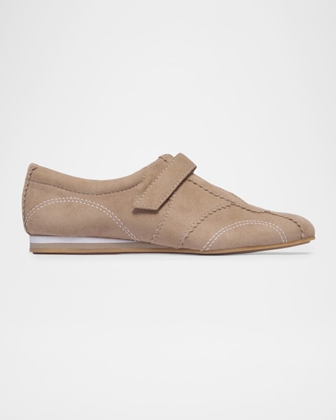 Bottega Veneta Orbit Flash Suede Mary Jane Sneakers | Neiman Marcus