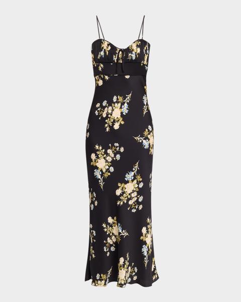 Veronica Beard Ruben Button-Front Midi Dress