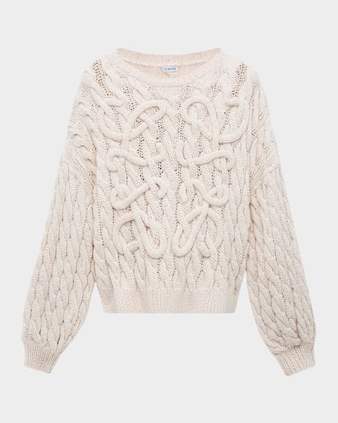 Loewe Draped V-Neck Sweater | Neiman Marcus