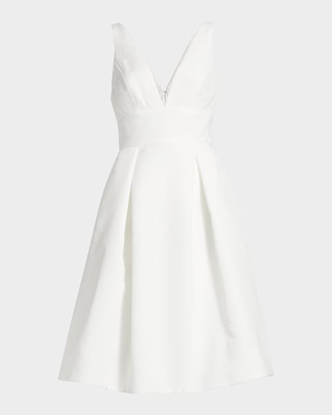 amsale strapless silk faille bow dress Amsale Women's Strapless Bow Back Dress - White - Size 0
