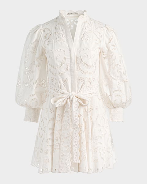 sachin and babi light blue dress Adrianna Papell Floral Embroidered Sheath Dress