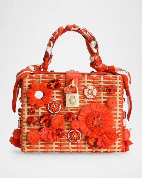 LOEWE x Paula's Ibiza Small Punch Hole Hobo Bag in Raffia and