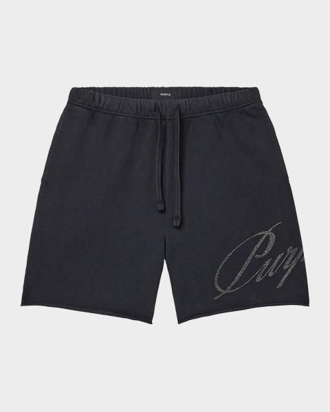 PURPLE Men's Wordmark Logo Swim Shorts | Neiman Marcus