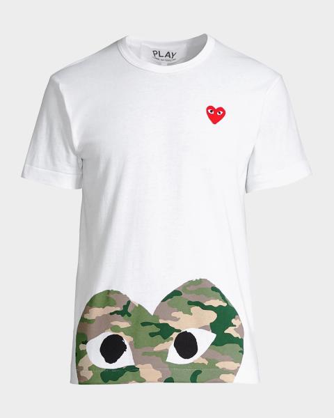 Comme des Garcons Half Polka Dot Graphic Tee | Neiman Marcus