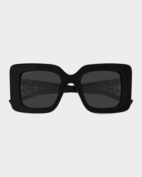 Gucci Square Monochromatic Sunglasses | Neiman Marcus