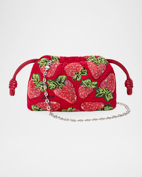 LOEWE Paula's Ibiza 巾着bag 美品 Loewe x Paula's Ibiza Bird Bag in Iraca Palm with Leather Strap