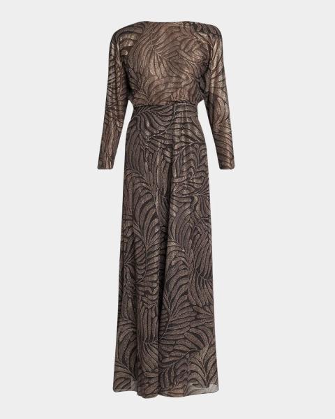 fitted jersey prom dress Ralph Lauren Collection Lesley Pleated Evening WebColor_TRUEBLACK