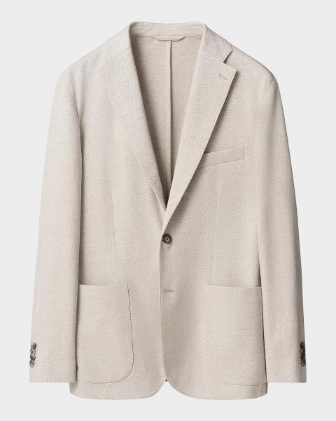 Prada Men's Single-Breasted Cotton Jacket | Neiman Marcus