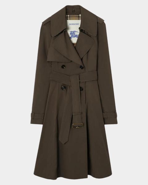 Burberry Foxfield Lace Double-Breasted Short Trench Jacket