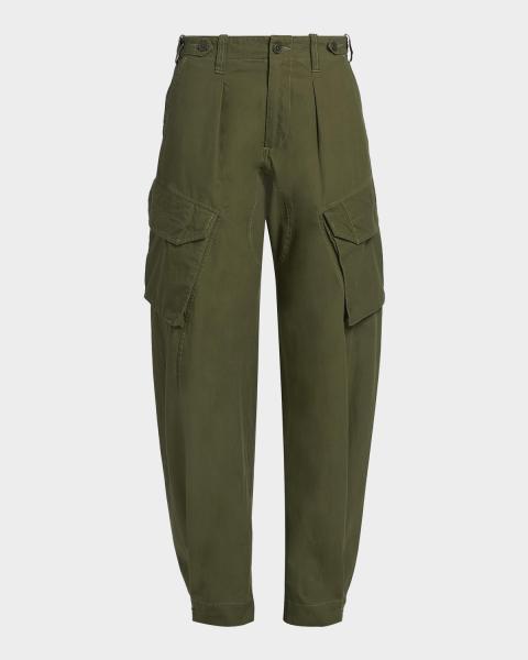 Cynthia Rowley Wide-Leg Drawcord Cargo Pants | Neiman Marcus