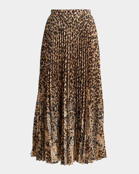 Dries Van Noten Sampa Orchid Midi Skirt | Neiman Marcus