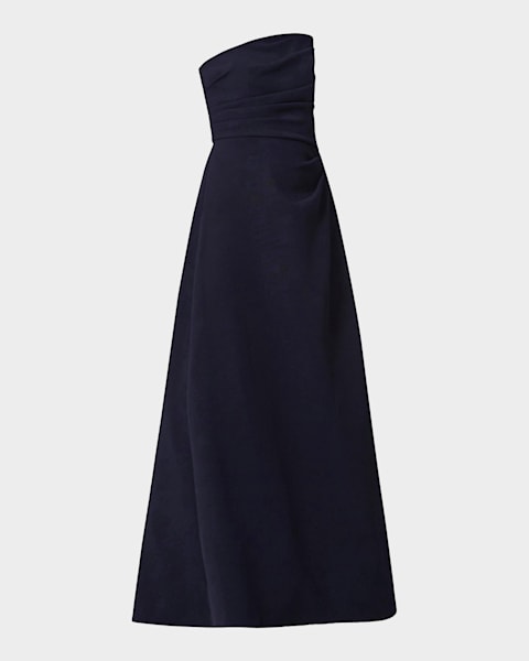Theia Gaia Strapless Mikado Column Gown | Neiman Marcus