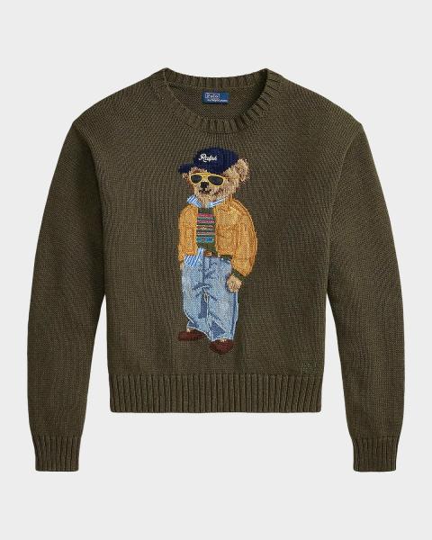 Polo Ralph Lauren Polo Bear Roll-Neck Sweater | Neiman Marcus